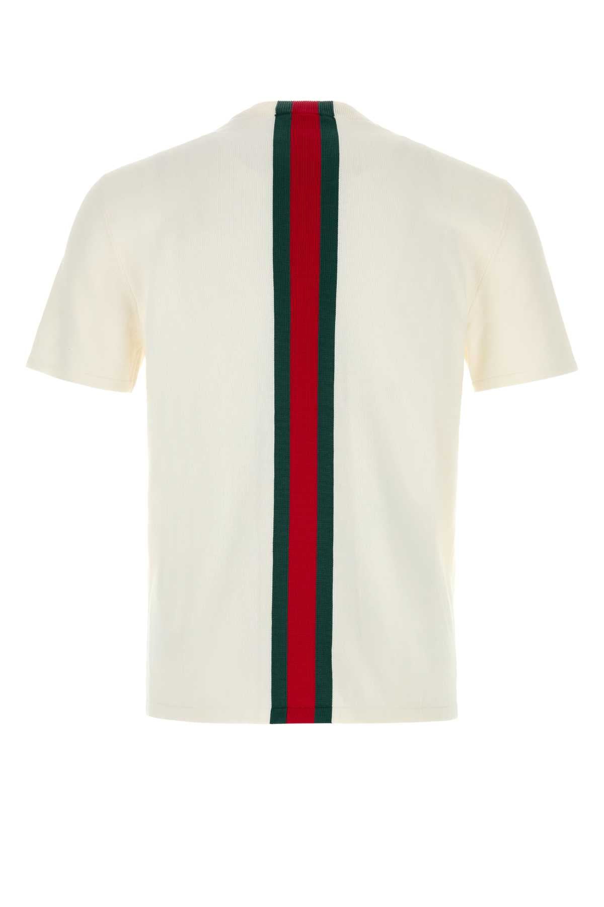 Gucci Men White Knit T-Shirt GUCCI