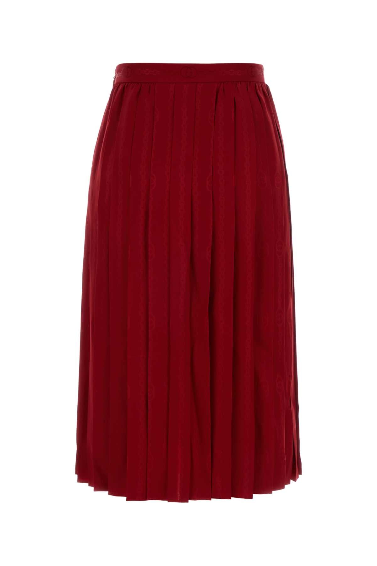 Gucci Women Red Twill Skirt GUCCI