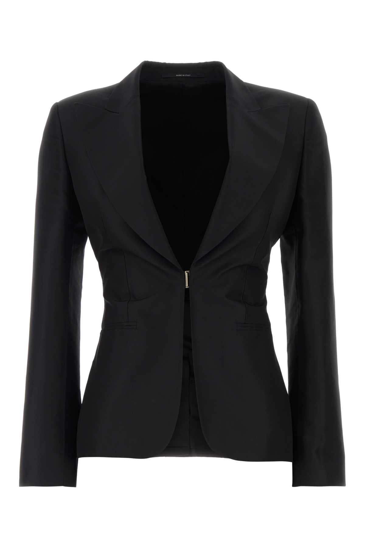 Gucci Women Black Faille Blazer GUCCI