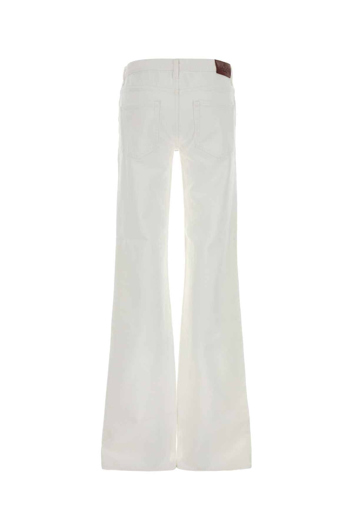 Gucci Women White Denim Jeans GUCCI