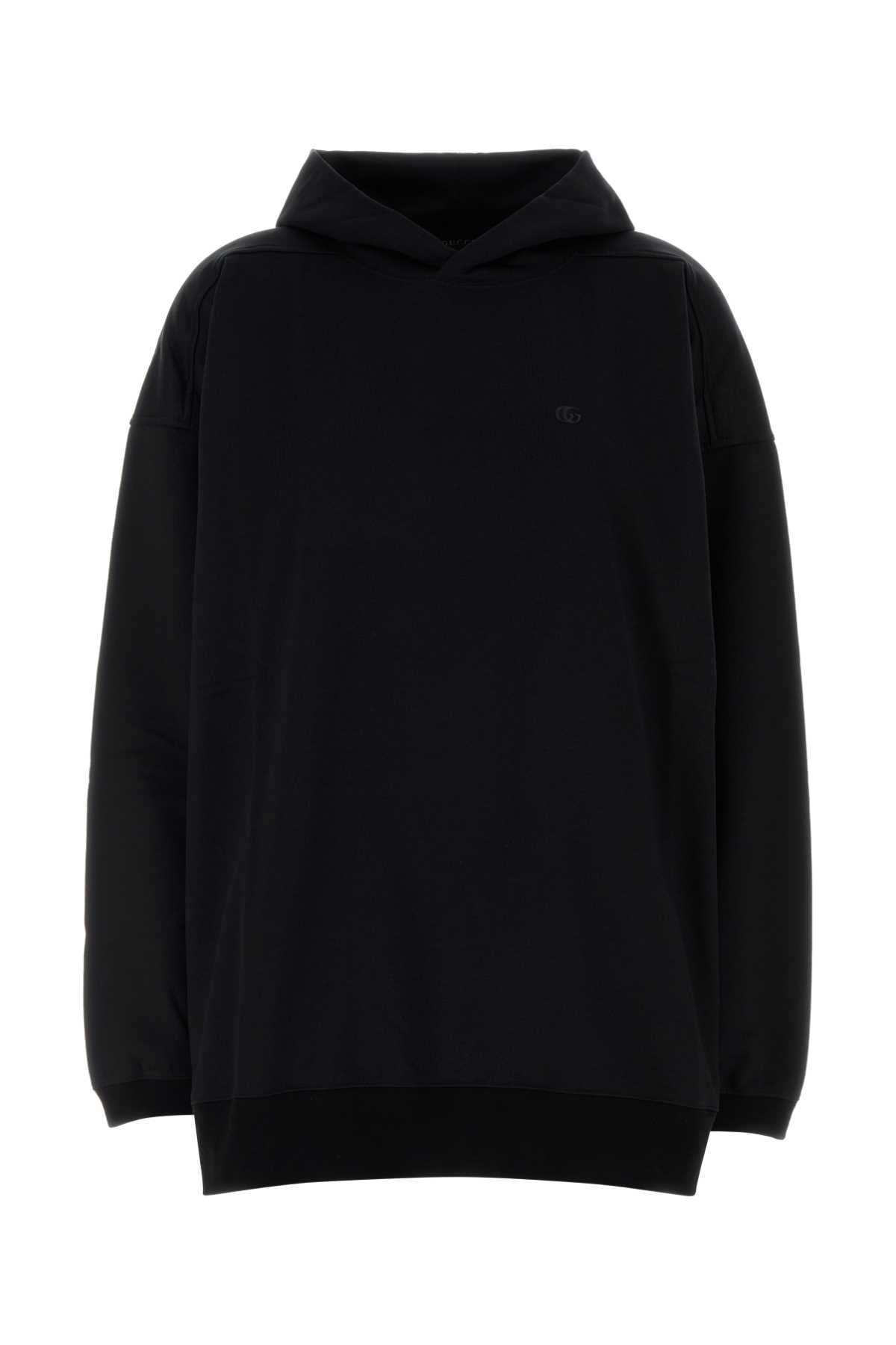 Gucci Women Black Cotton Blend Oversize Sweatshirt