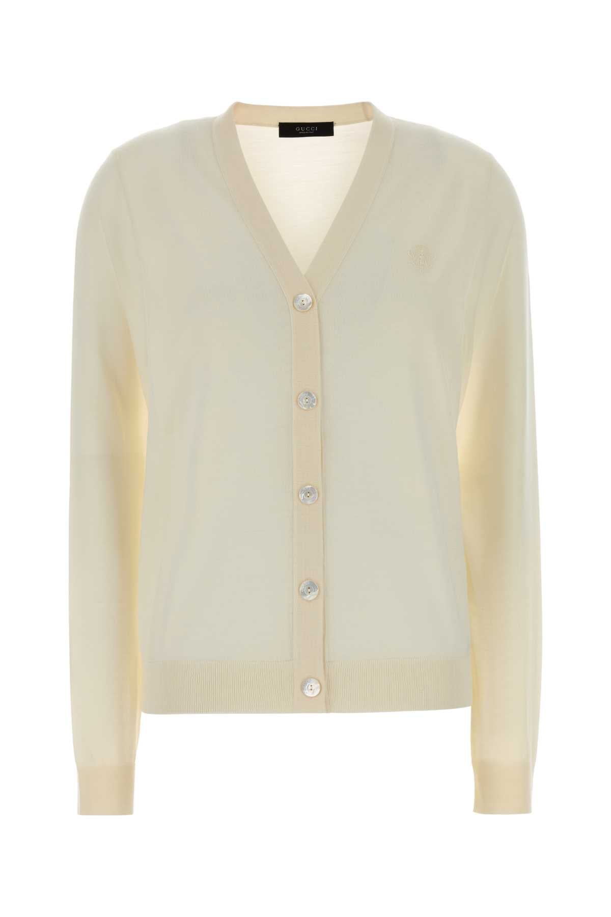 Gucci Women Ivory Wool Cardigan GUCCI