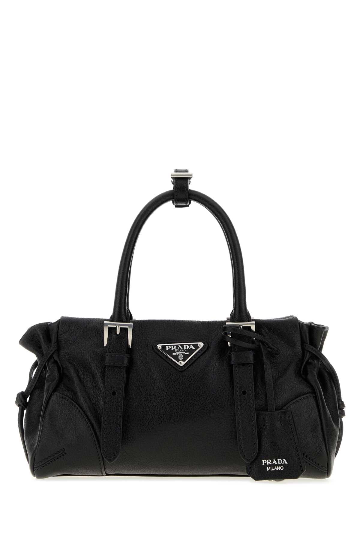 Prada Women Black Leather Small Prada Karin Handbag PRADA
