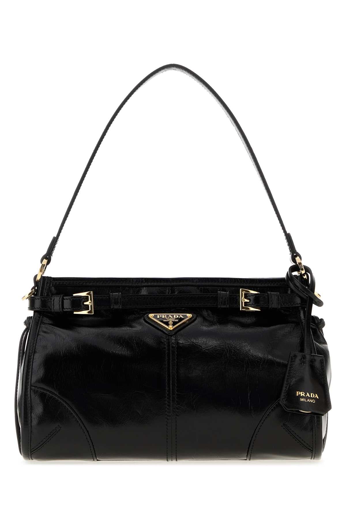 Prada Women Black Leather Prada Bonnie Shoulder Bag PRADA
