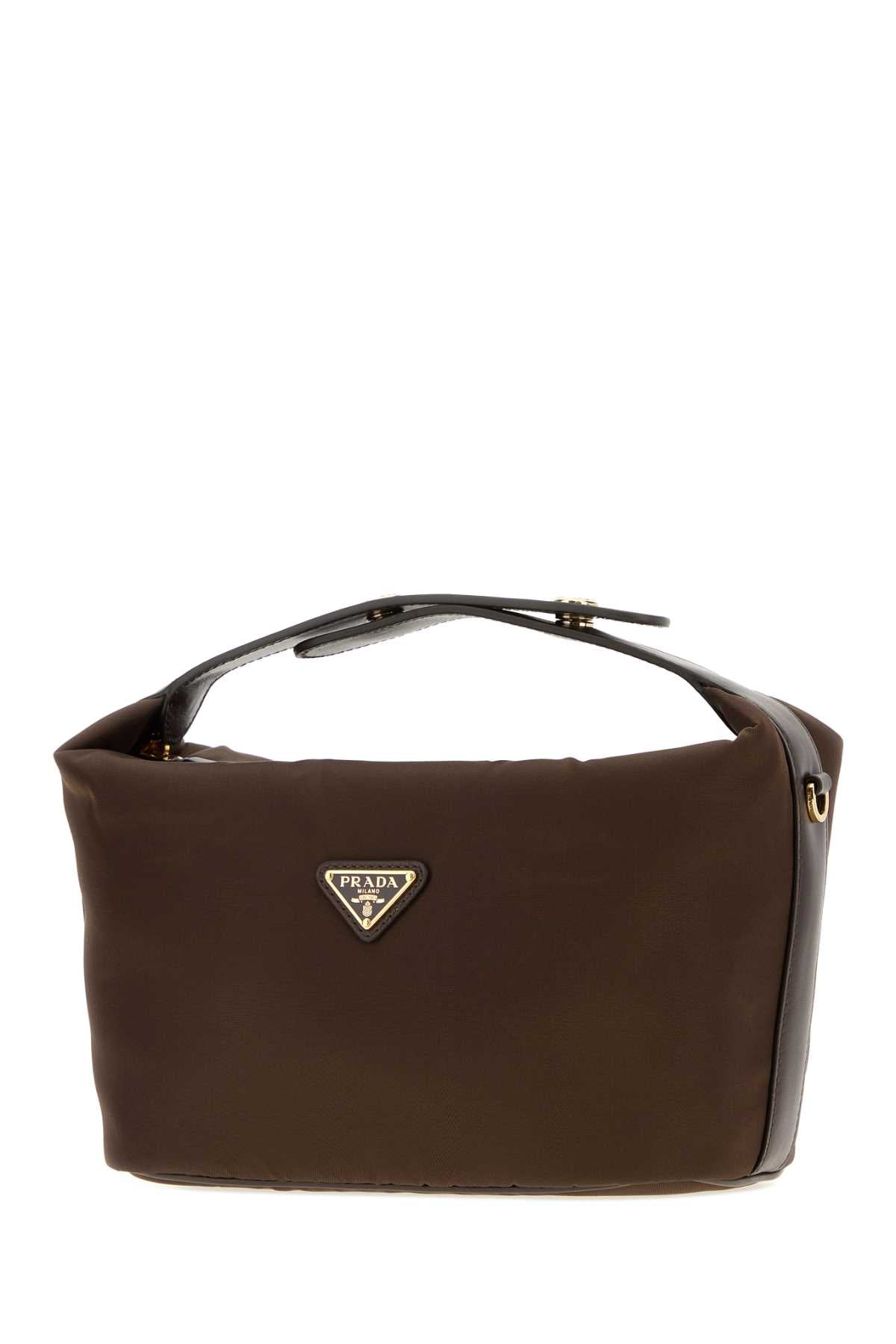 Prada Women Brown Re-Nylon Mini Prada Cherie Handbag PRADA