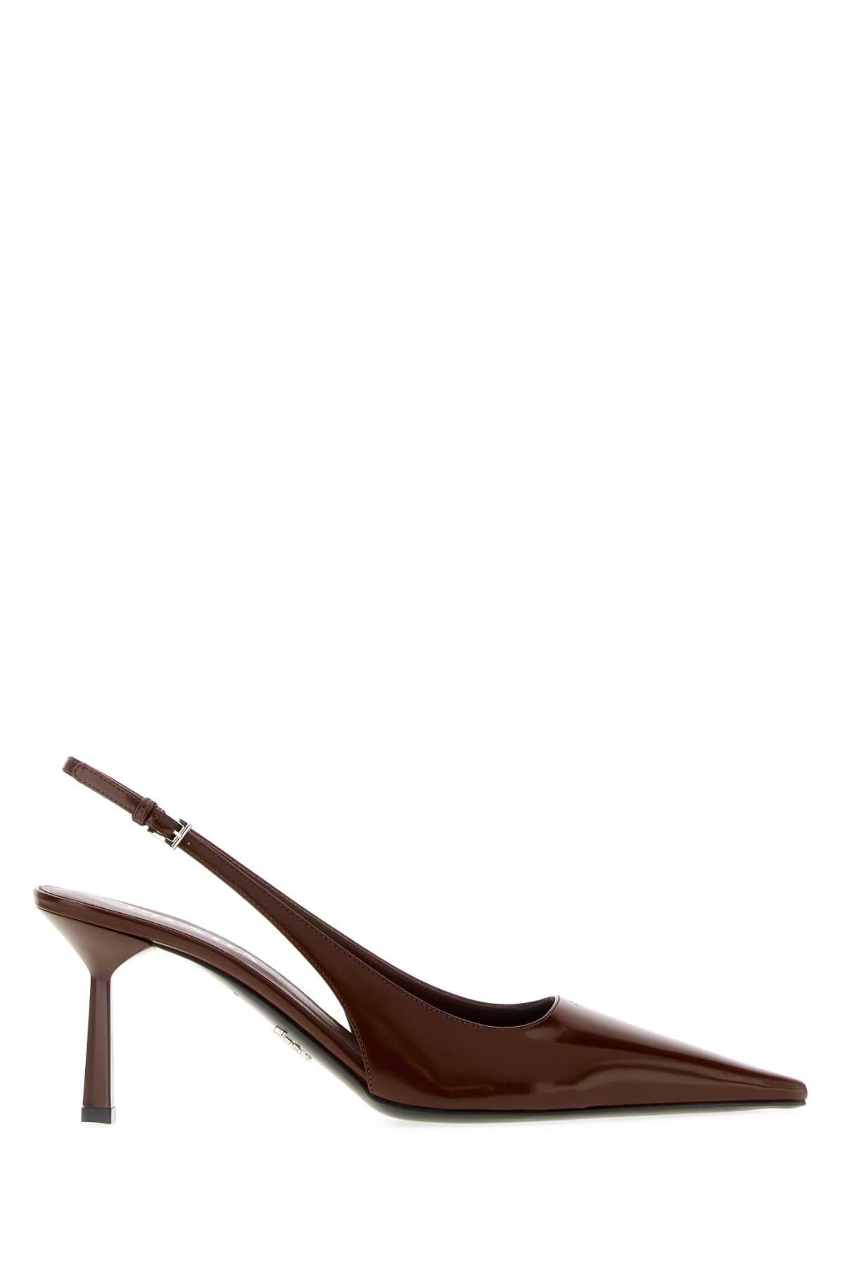 Prada Women Chocolate Leather Pumps PRADA
