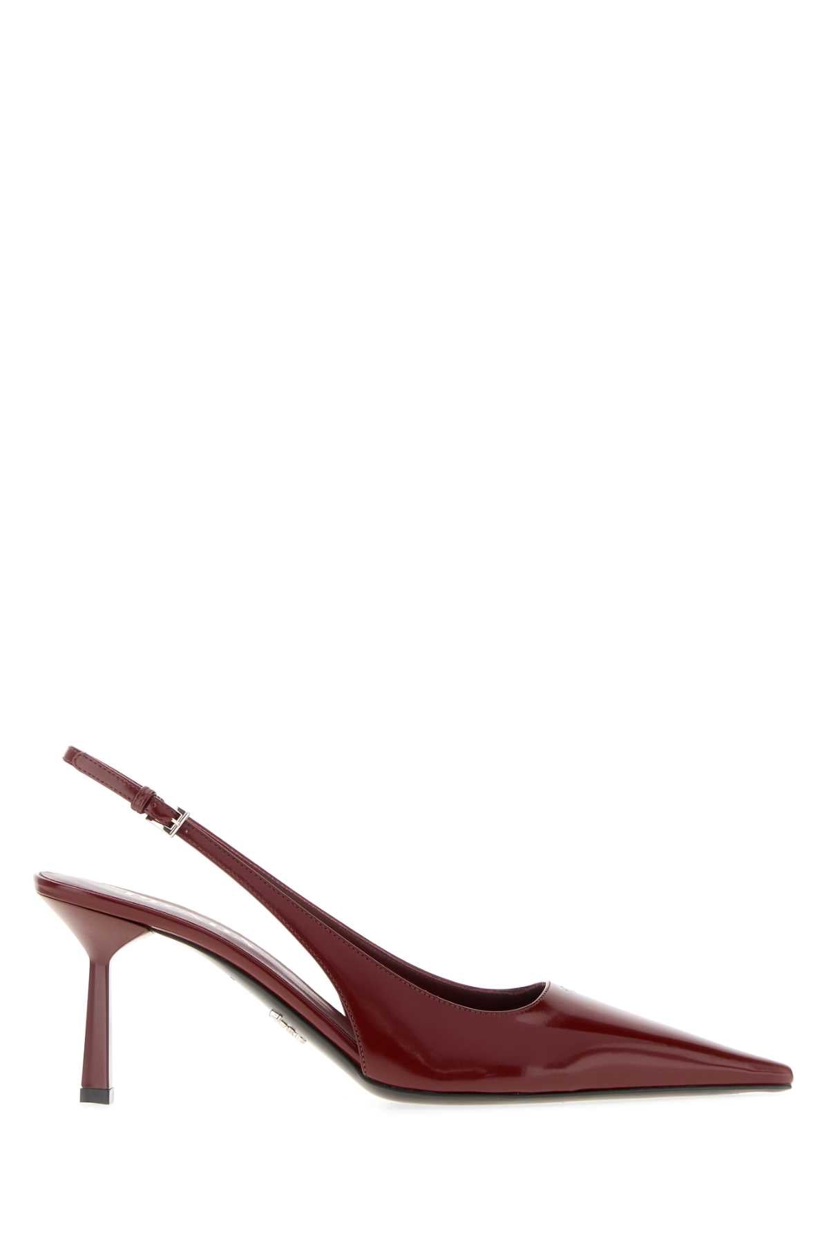 Prada Women Tyrian Purple Leather Pumps PRADA
