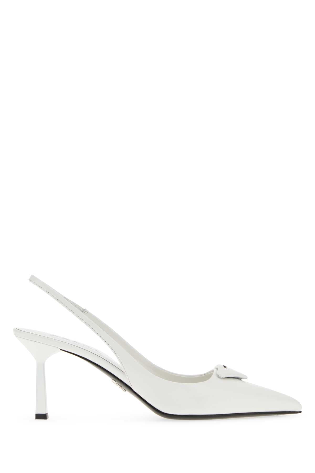 Prada Women White Leather Pumps PRADA