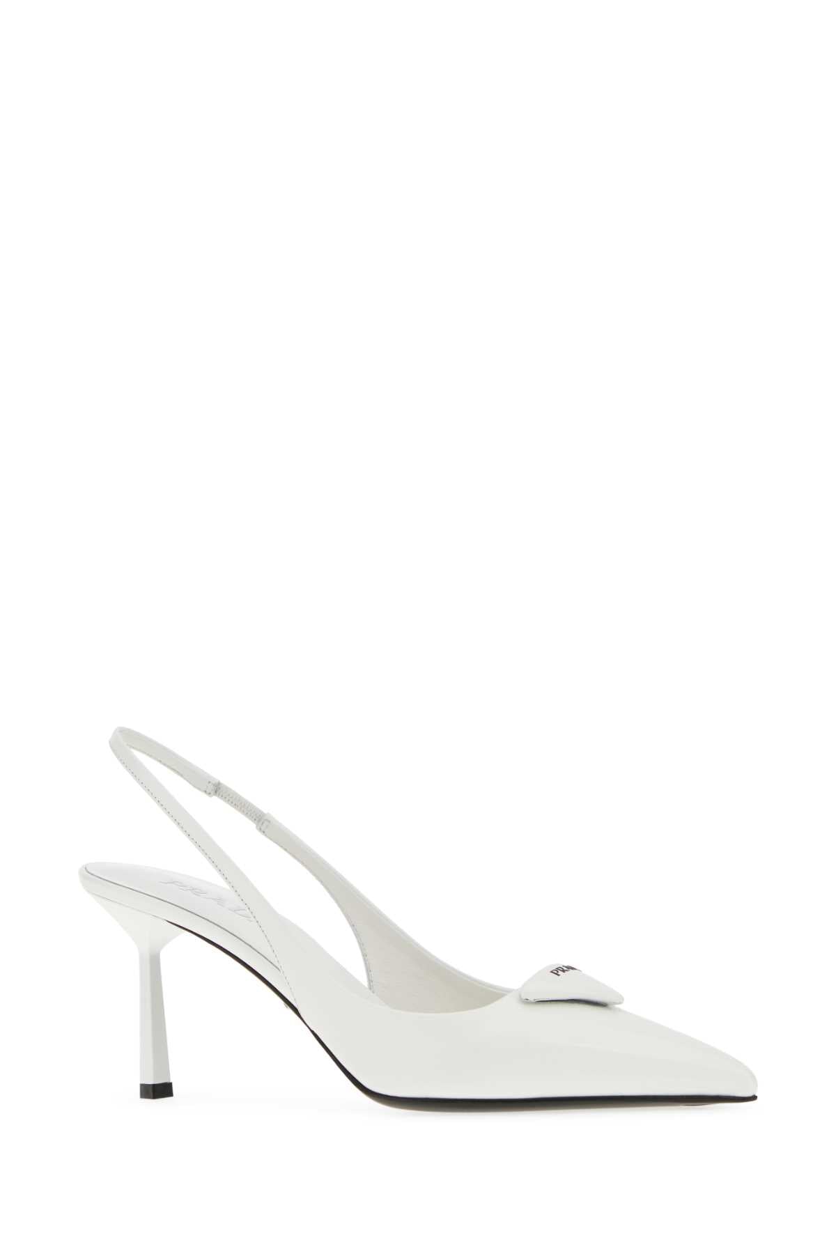 Prada Women White Leather Pumps PRADA