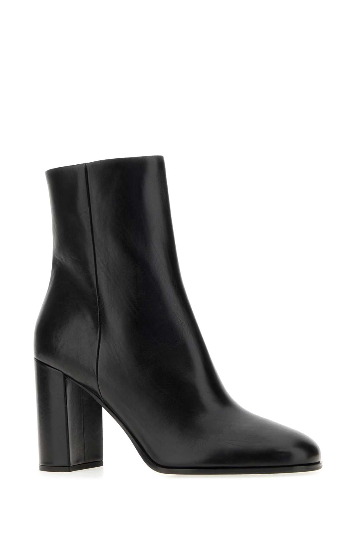 Prada Women Black Leather Ankle Boots PRADA