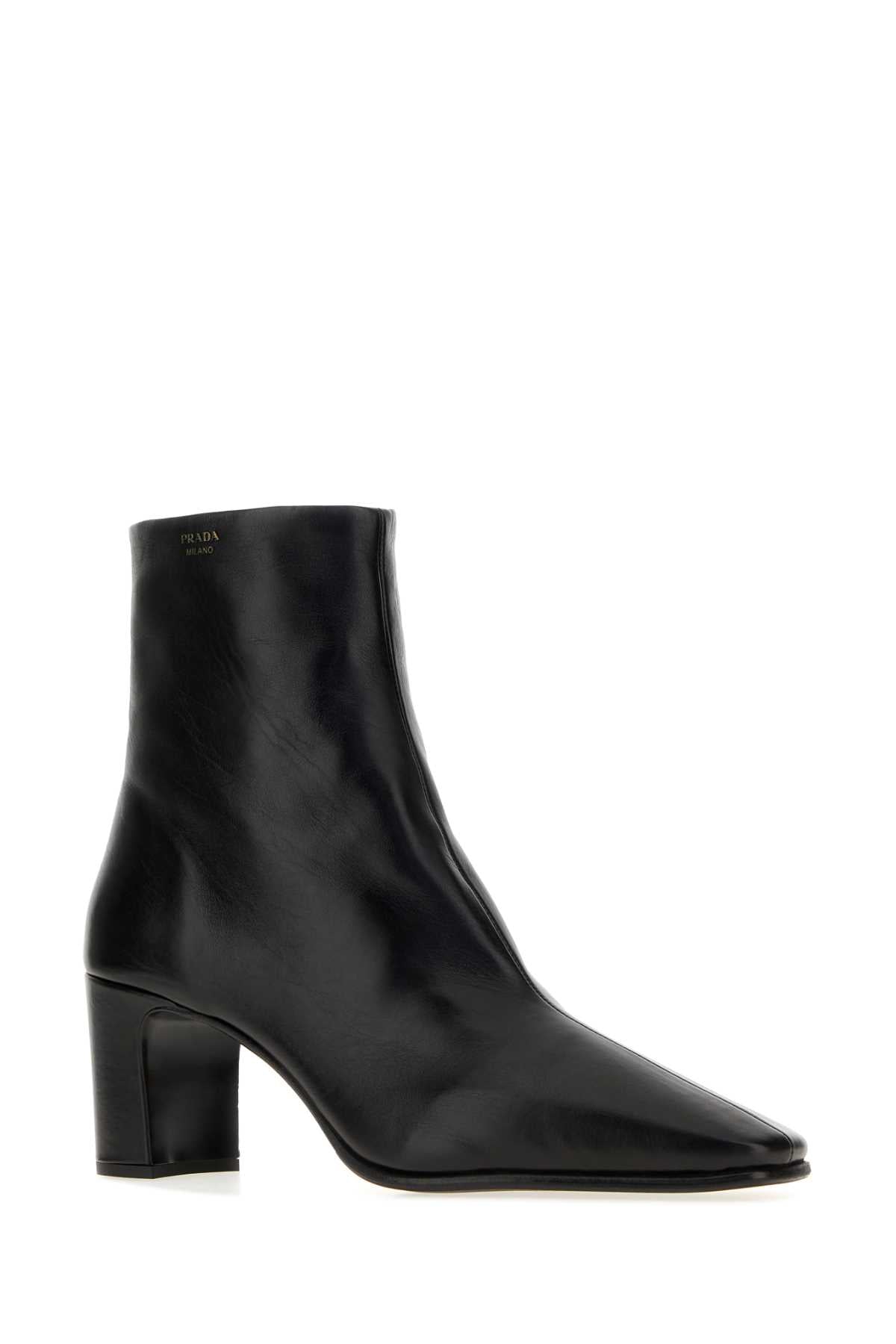 Prada Women Black Leather Ankle Boots PRADA