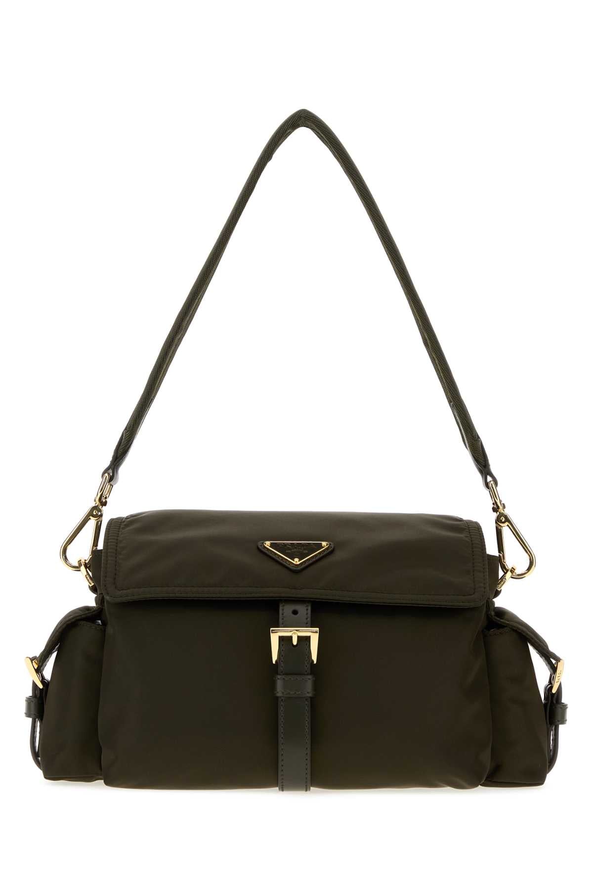 Prada Women Olive Green Re-Nylon Shoulder Bag PRADA