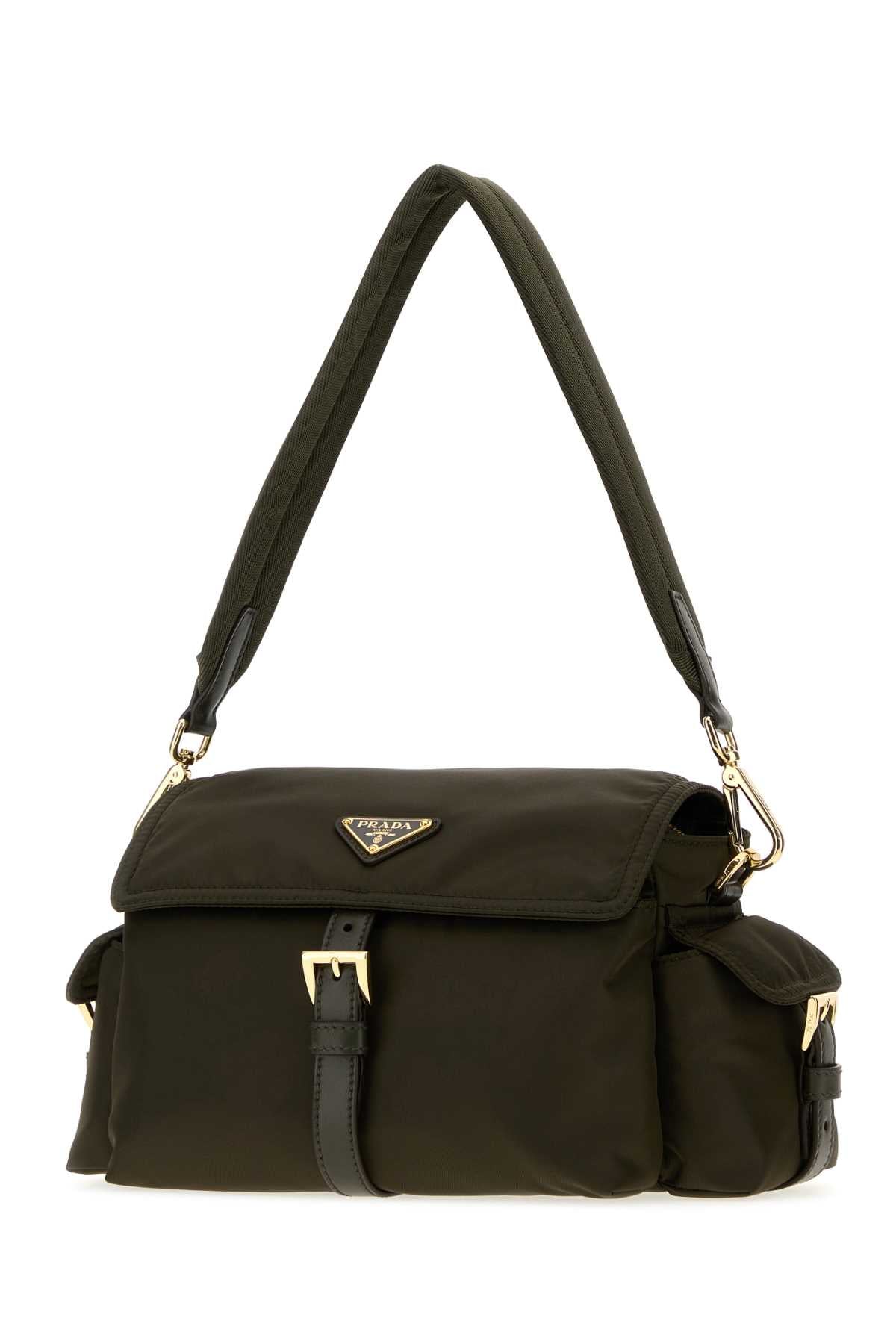 Prada Women Olive Green Re-Nylon Shoulder Bag PRADA