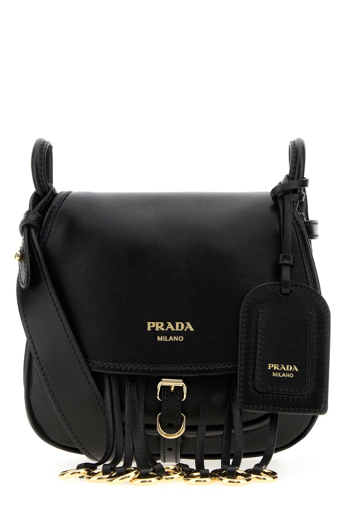 Prada Women Black Leather Crossbody Bag PRADA