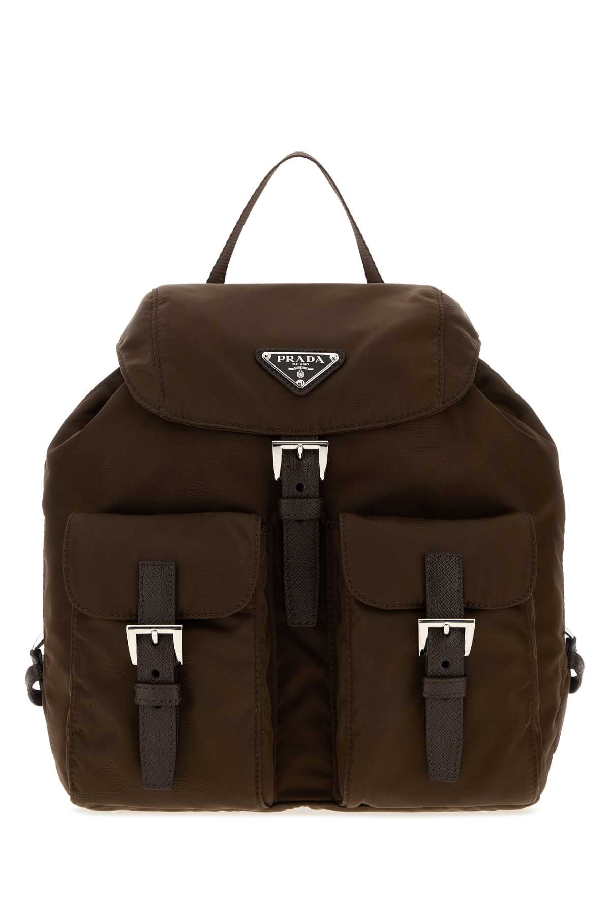 Prada Women Chocolate Re-Nylon Small Backpack PRADA