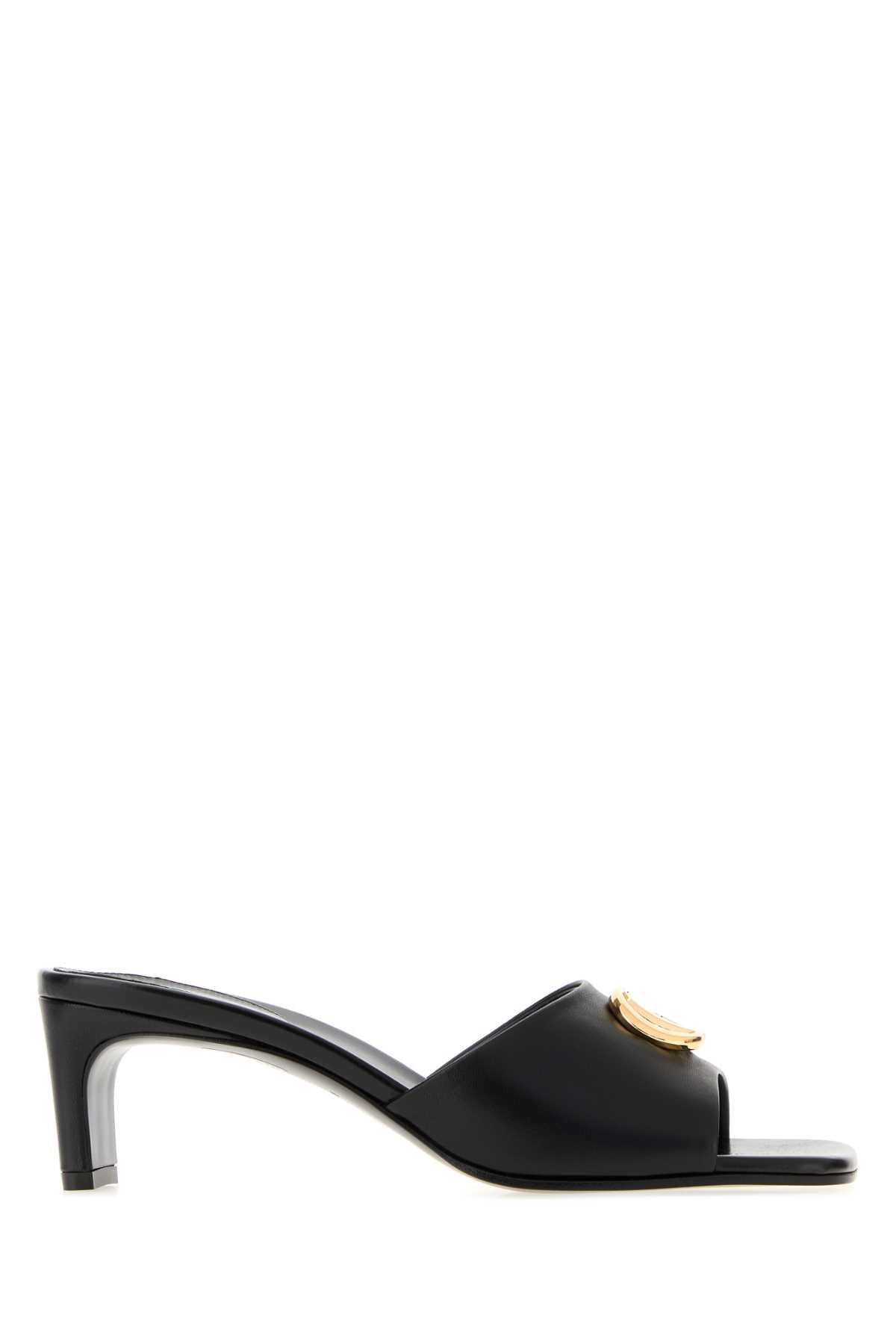Gucci Women Black Nappa Leather Mules GUCCI
