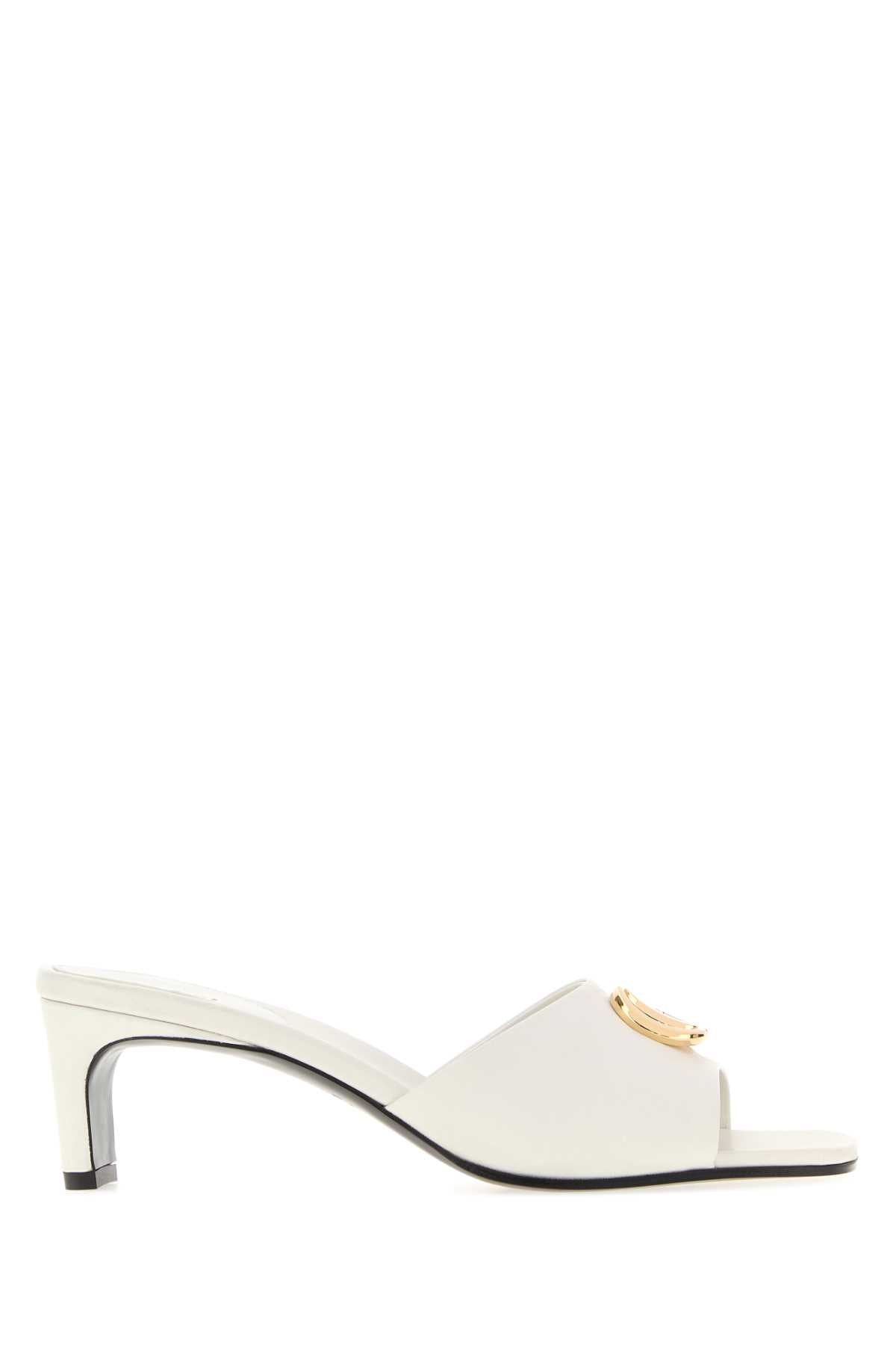 Gucci Women White Nappa Leather Mules GUCCI