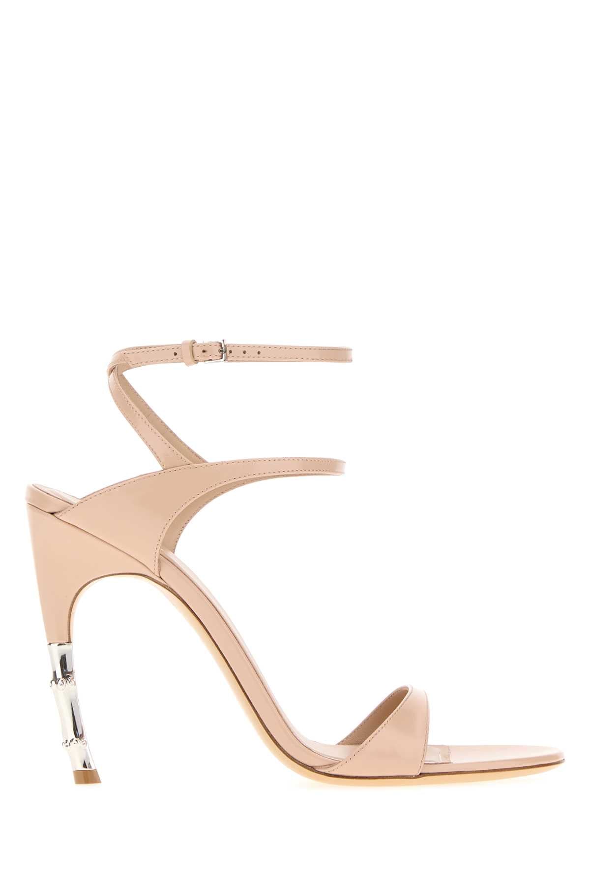 Gucci Women Pink Leather Castello Sandals GUCCI