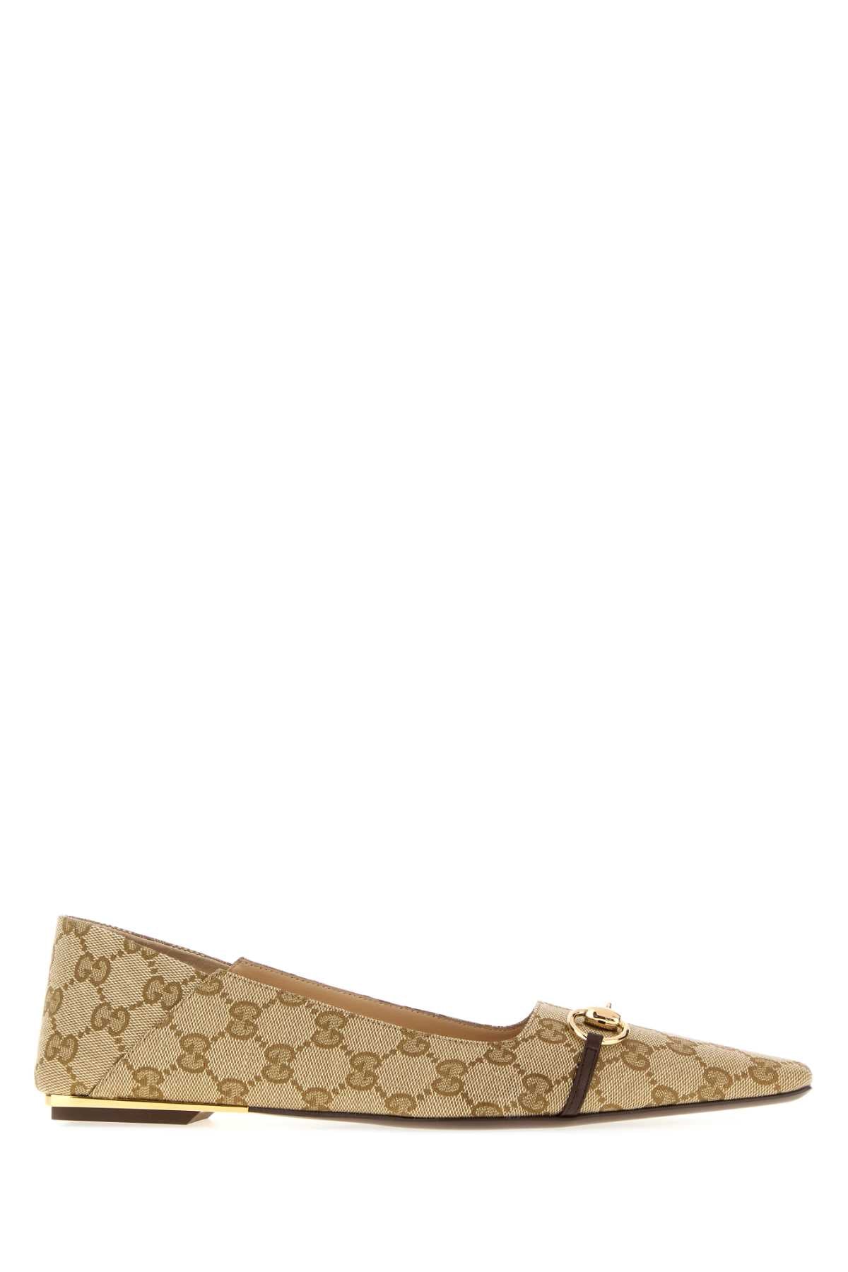 Gucci Women Gg Fabric Vittoria Ballerinas GUCCI