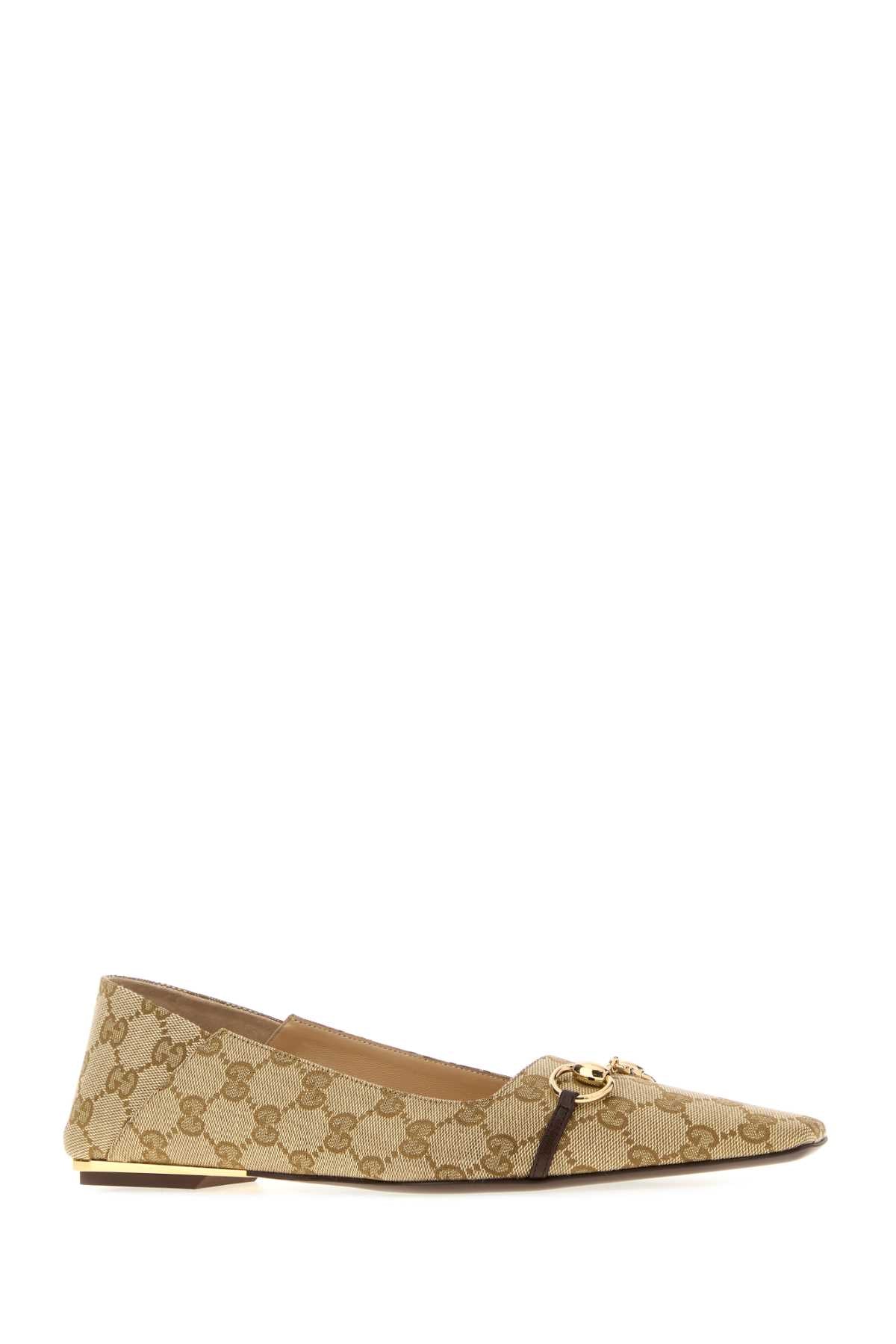 Gucci Women Gg Fabric Vittoria Ballerinas GUCCI