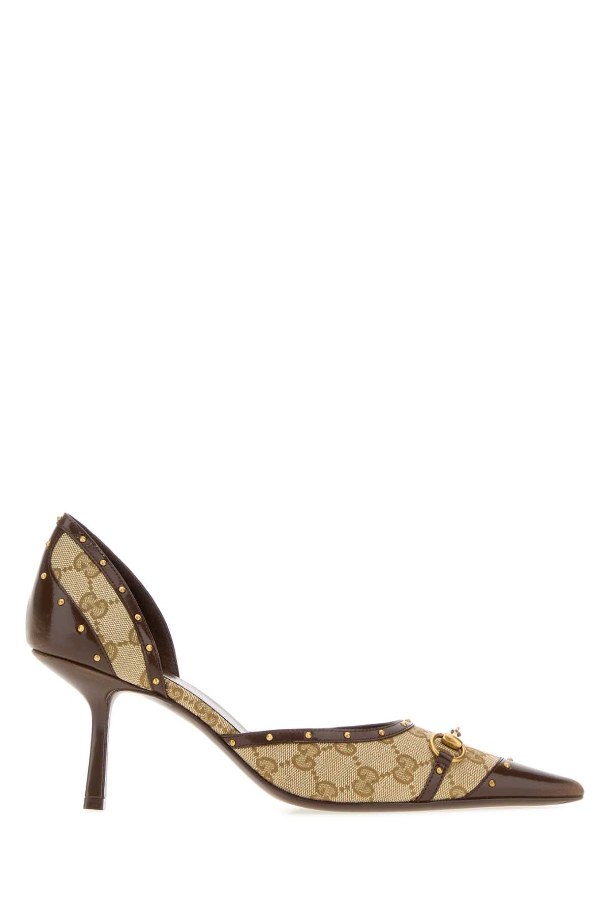 Gucci Women Gg Fabric Savory Pumps