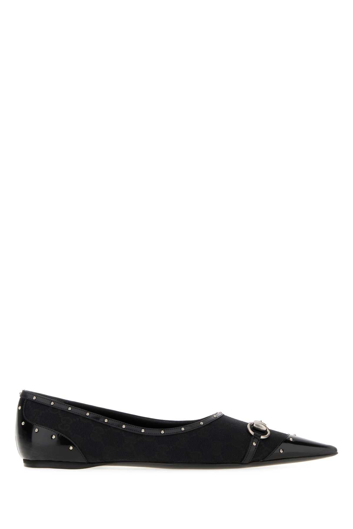 Gucci Men Black Gg Fabric Loafers GUCCI
