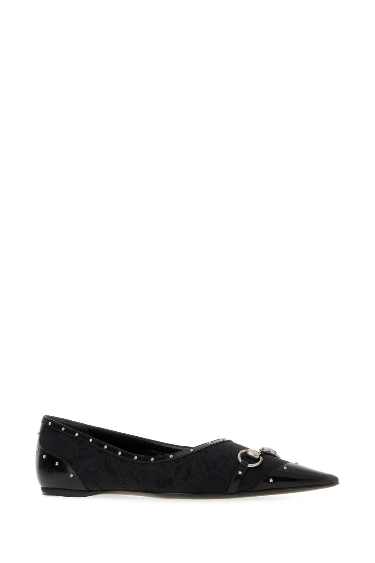 Gucci Men Black Gg Fabric Loafers GUCCI