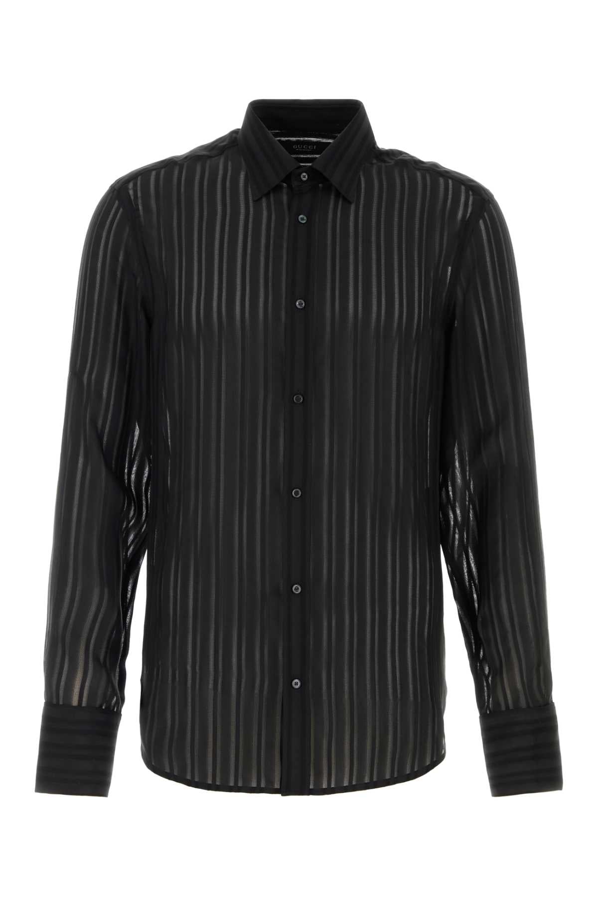 Gucci Men Black Silk Shirt GUCCI
