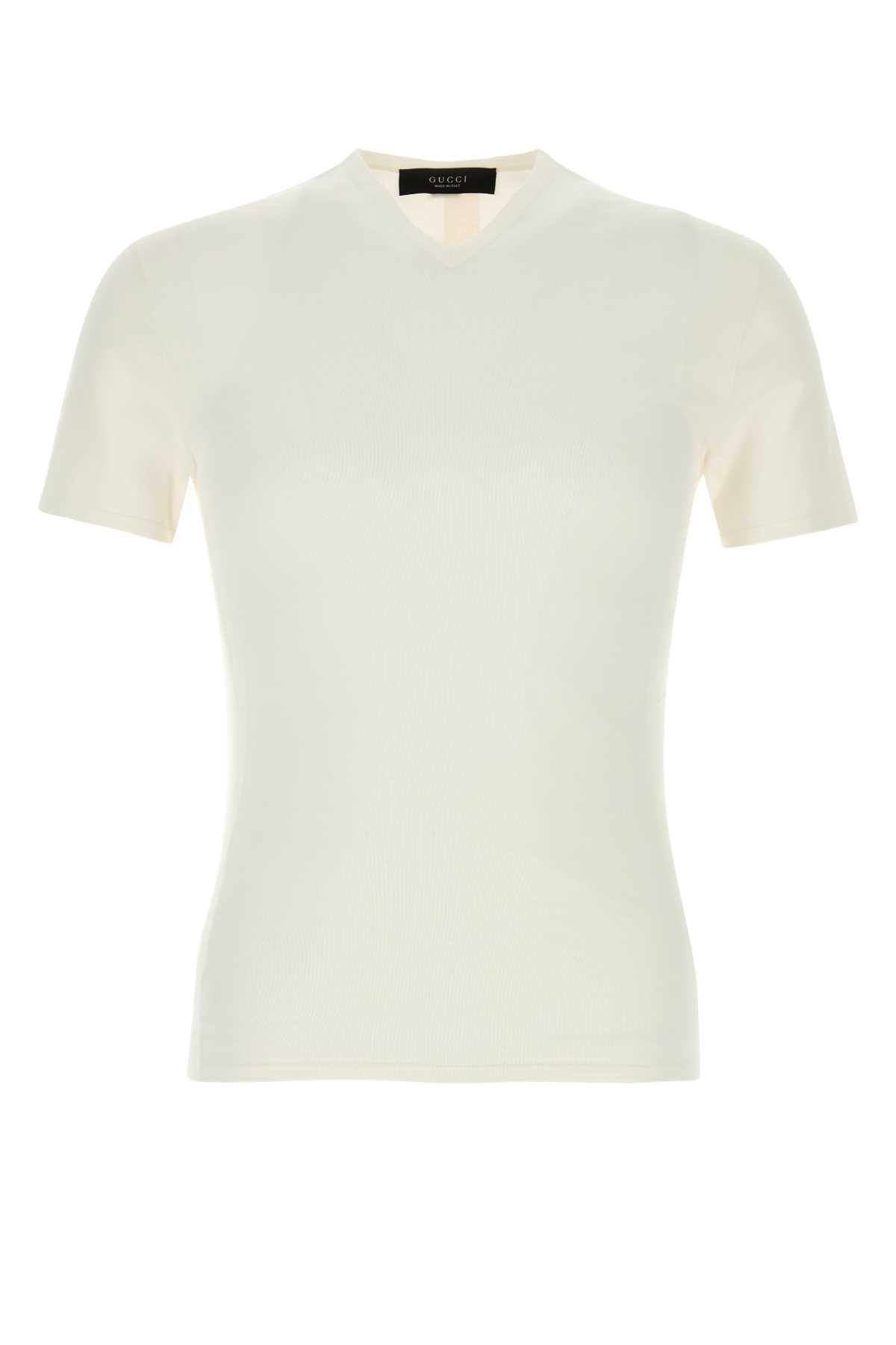 Gucci Men White Knit T-Shirt GUCCI