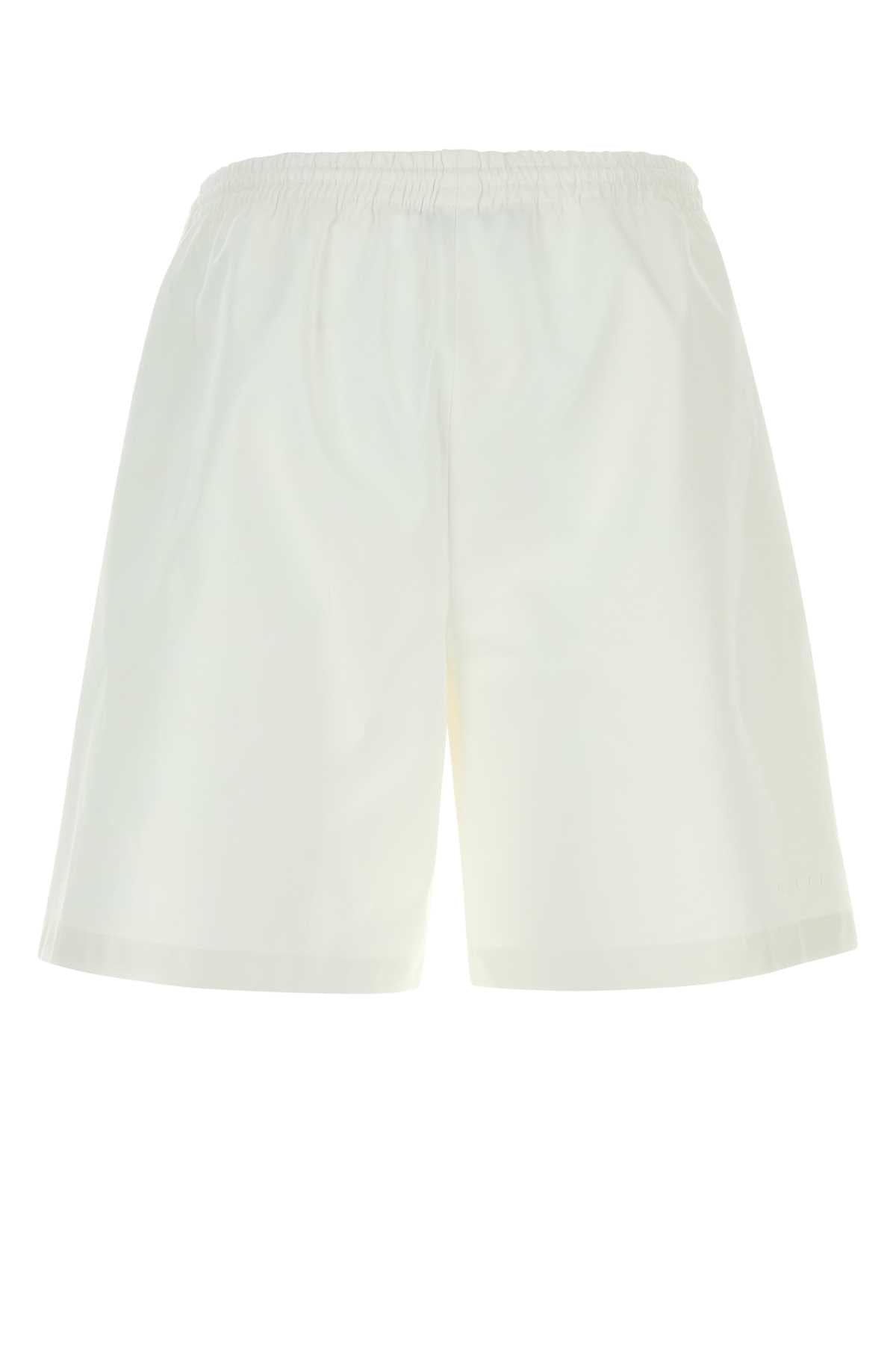 Gucci Men White Cotton Bermuda Shorts GUCCI