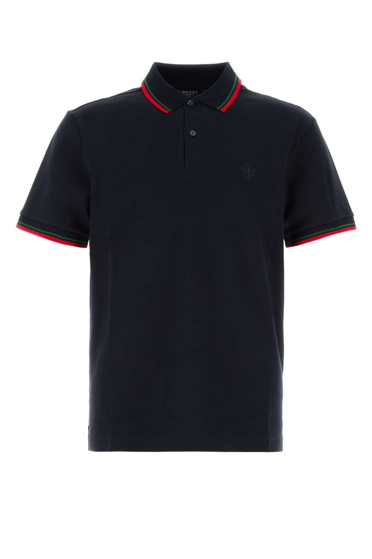 Gucci Men Midnight Blue Stretch Piquet Polo Shirt GUCCI