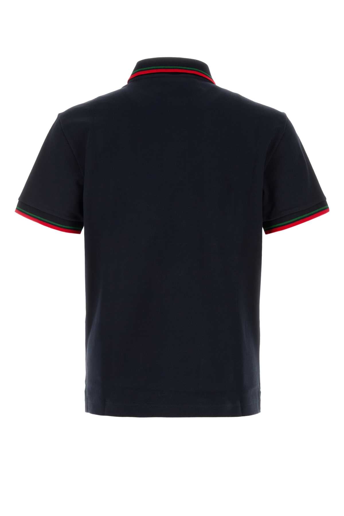 Gucci Men Midnight Blue Stretch Piquet Polo Shirt GUCCI
