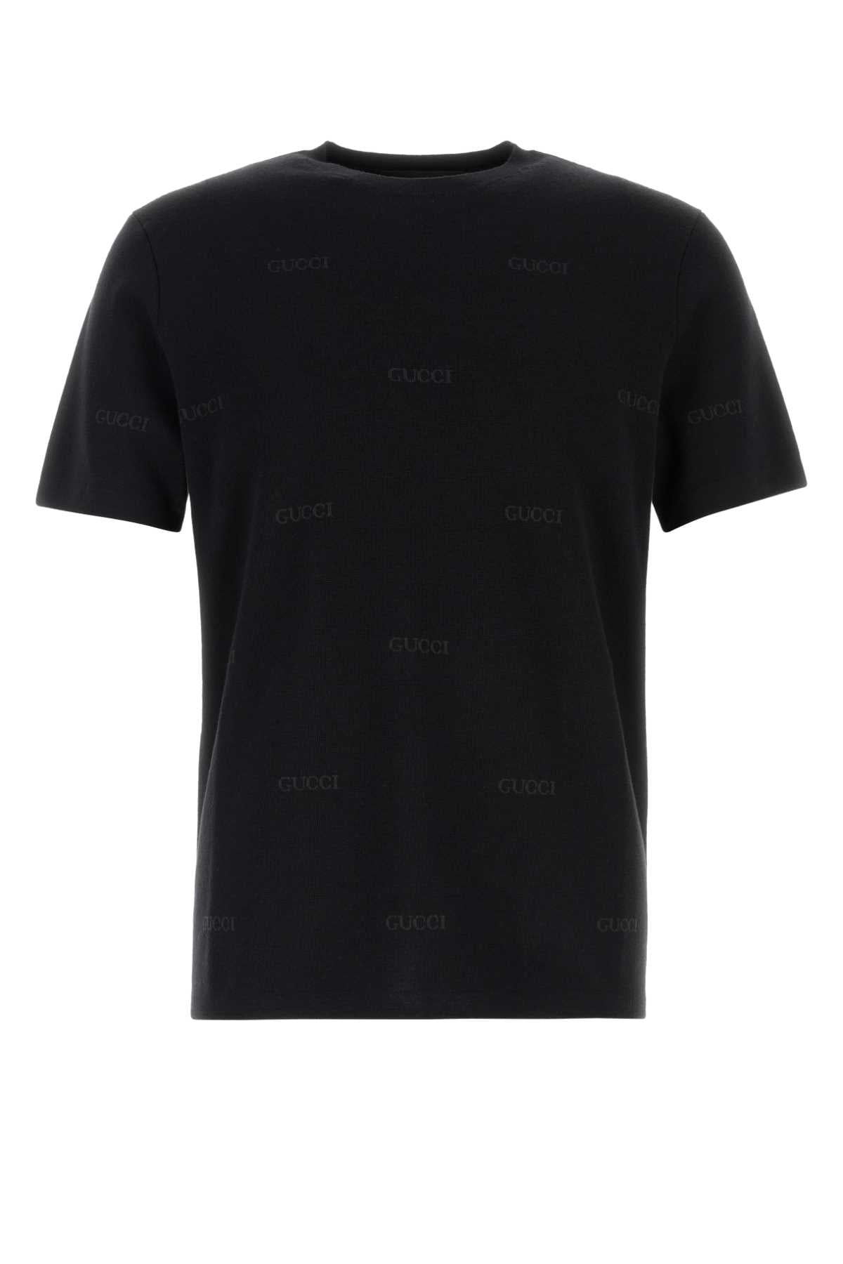 Gucci Men Embroidered Wool Blend T-Shirt GUCCI