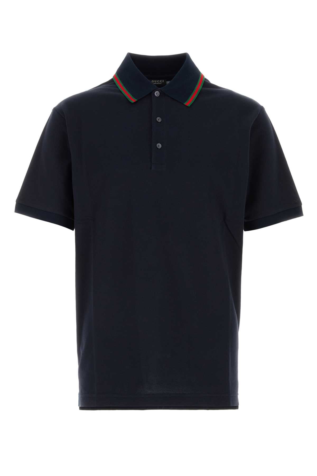 Gucci Men Midnight Blue Piquet Polo Shirt GUCCI