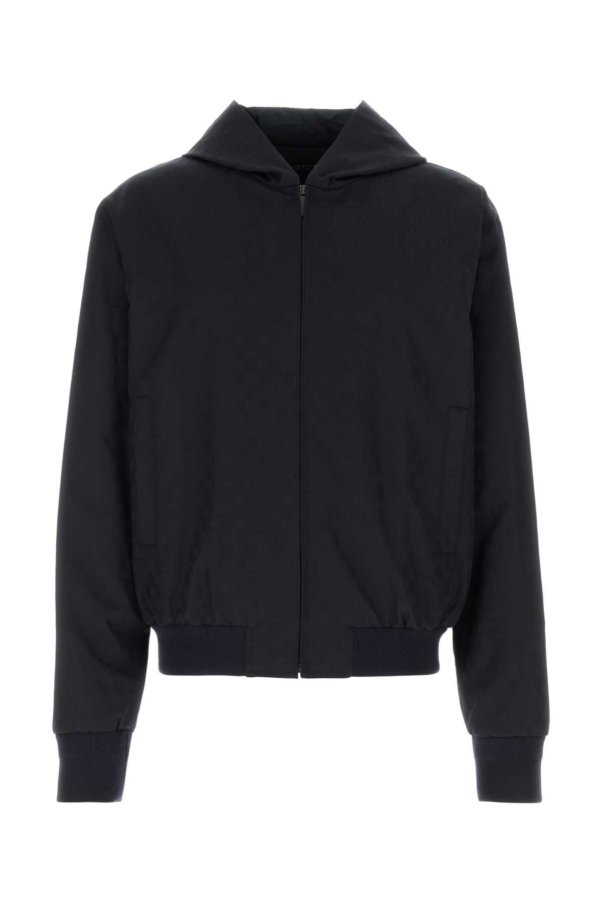 Gucci Men Dark Blue Gg Cotton Jacket GUCCI