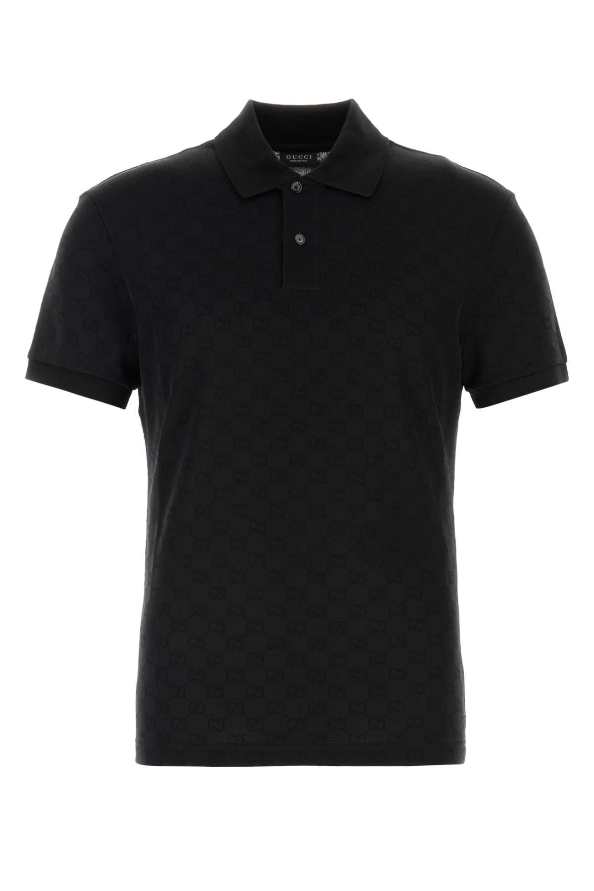 Gucci Men Black Jersey Polo Shirt GUCCI