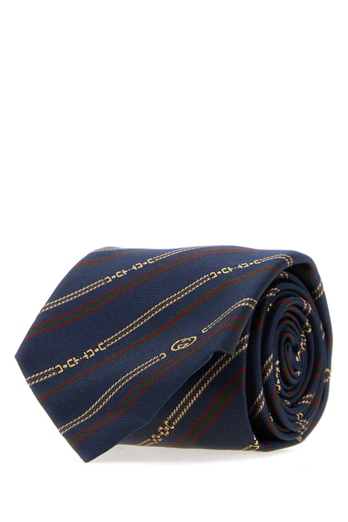 Gucci Men Embroidered Jacquard Tie GUCCI