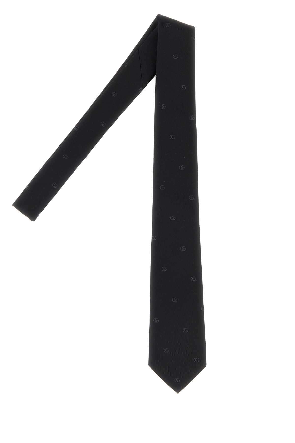 Gucci Men Black Jacquard Tie GUCCI