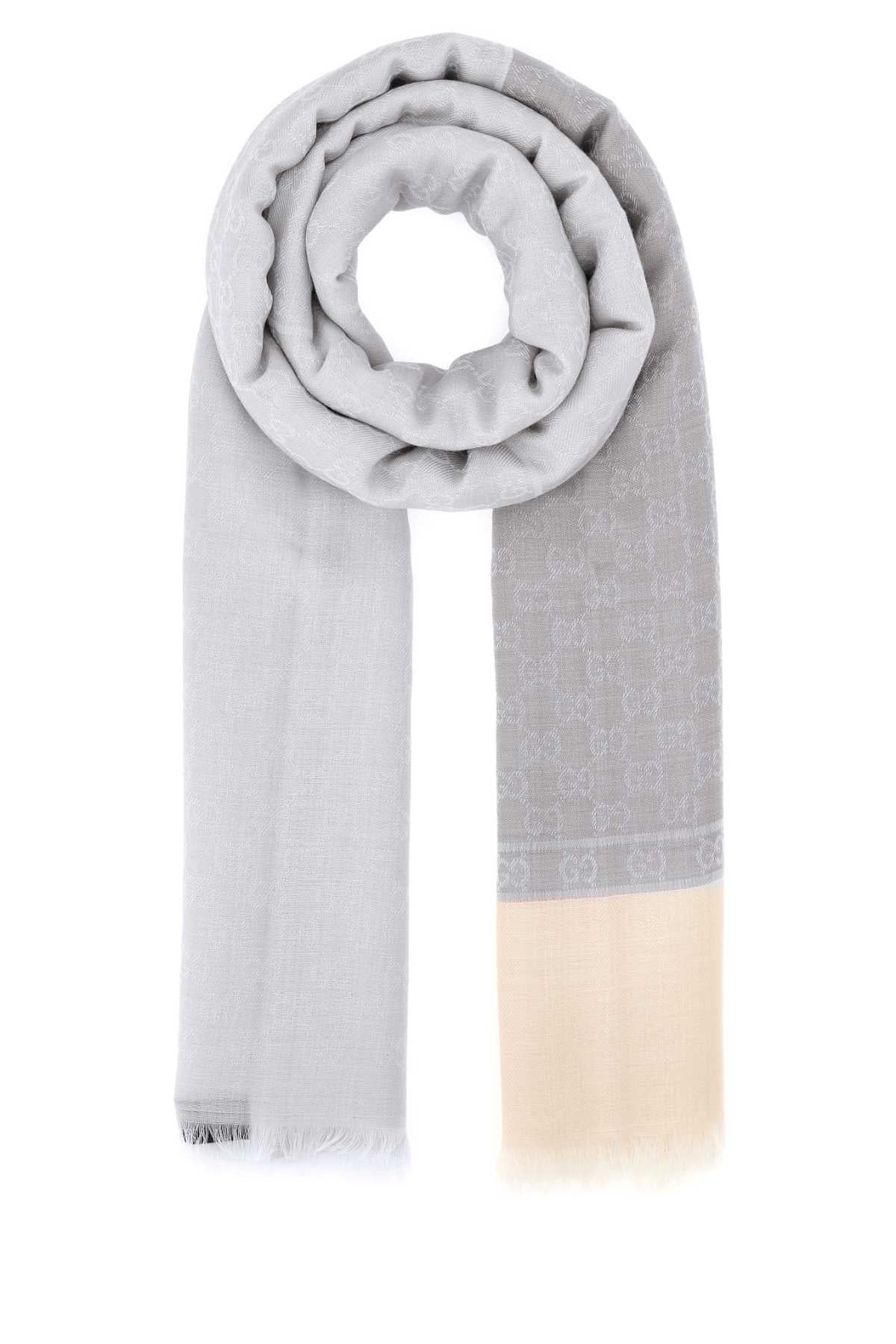 Gucci Women Embroidered Cashmere Blend Scarf GUCCI