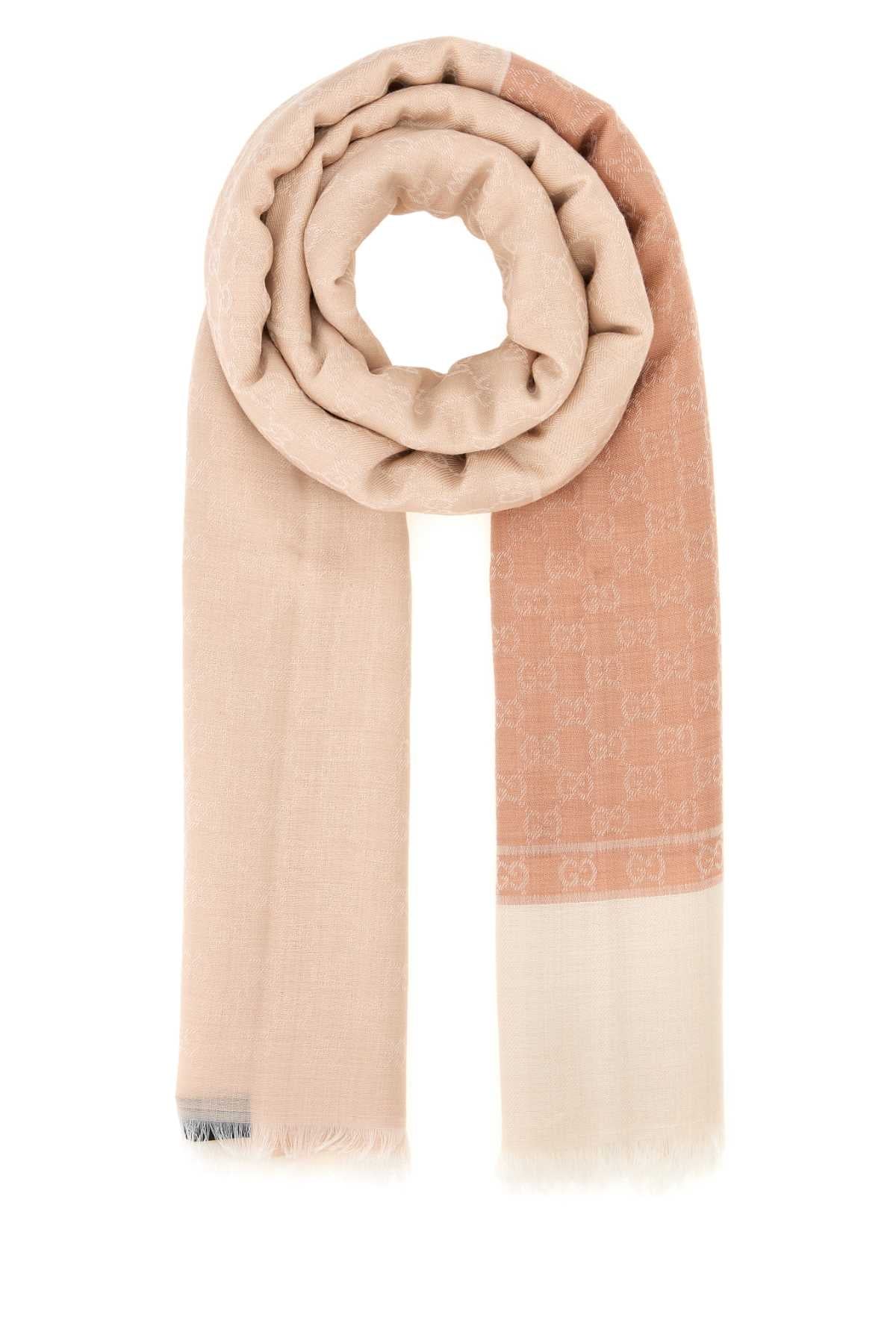 Gucci Women Embroidered Cashmere Blend Scarf GUCCI