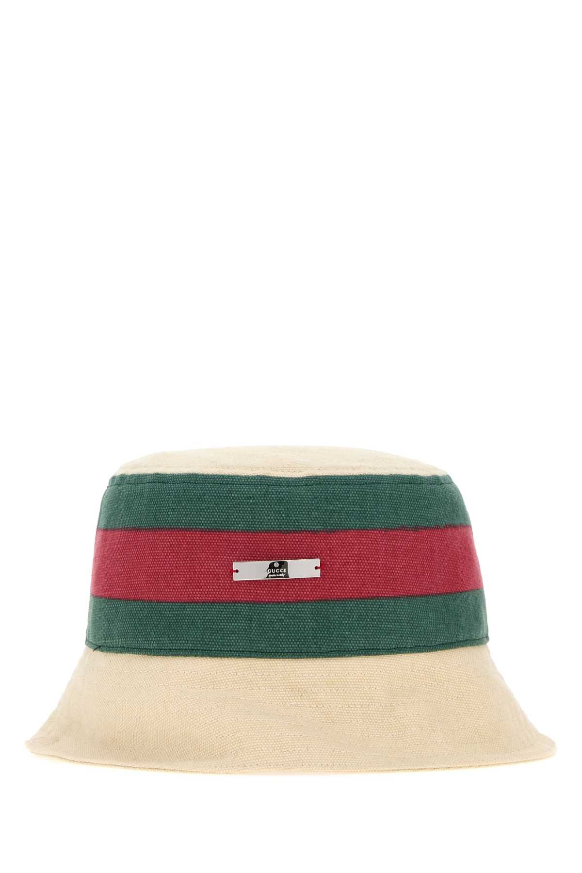 Gucci Women Sand Canvas Bucket Hat GUCCI
