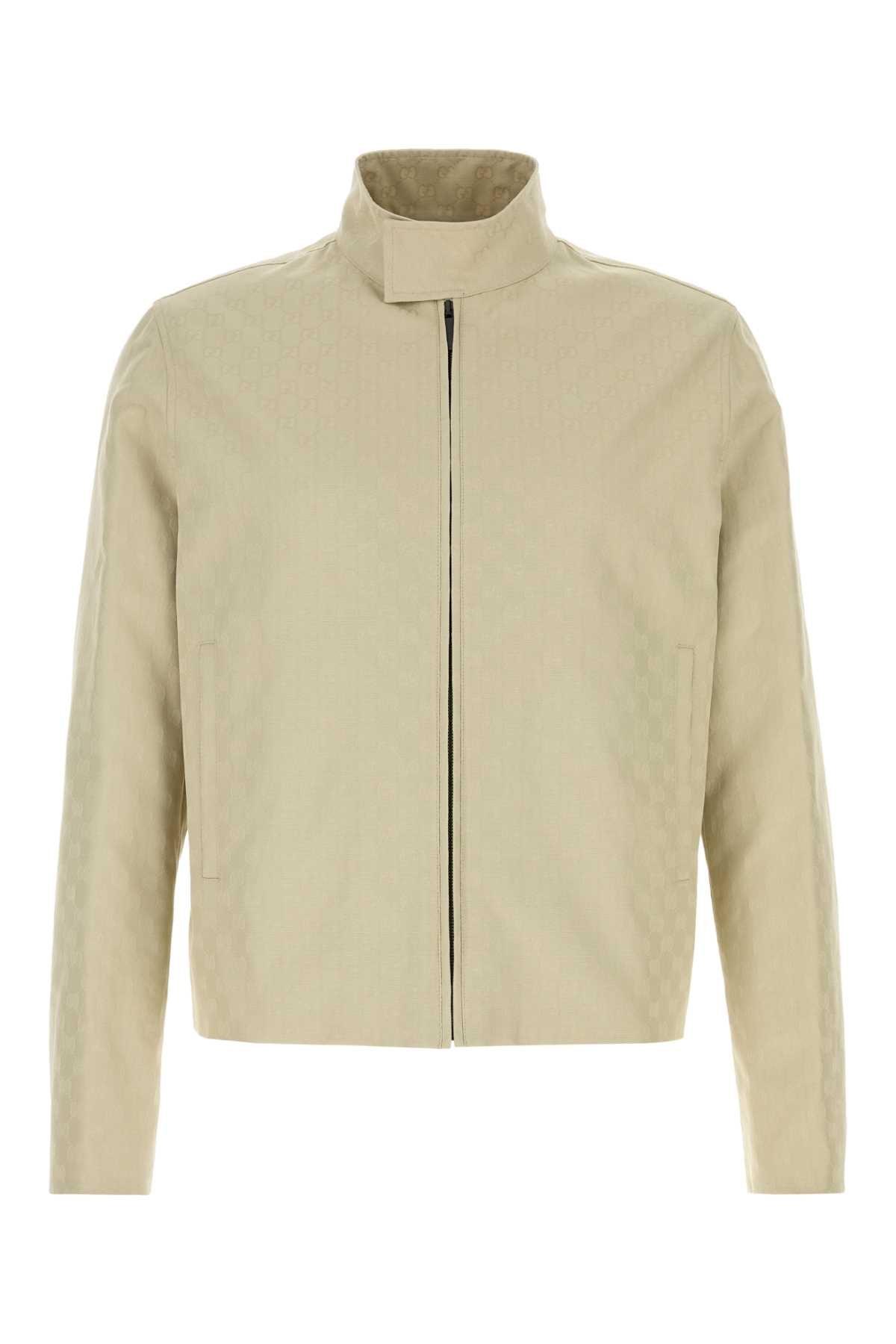 Gucci Men Sand Gg Cotton Jacket GUCCI