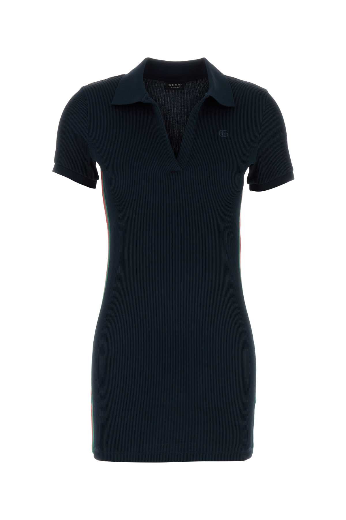 Gucci Women Navy Blue Jersey Polo Dress GUCCI