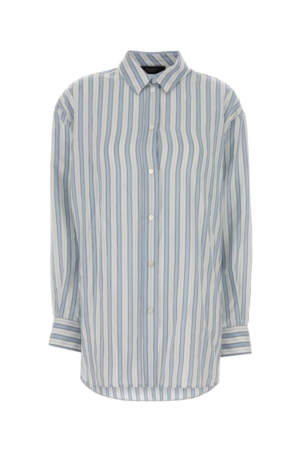 Gucci Women Embroidered Silk Oversize Shirt GUCCI