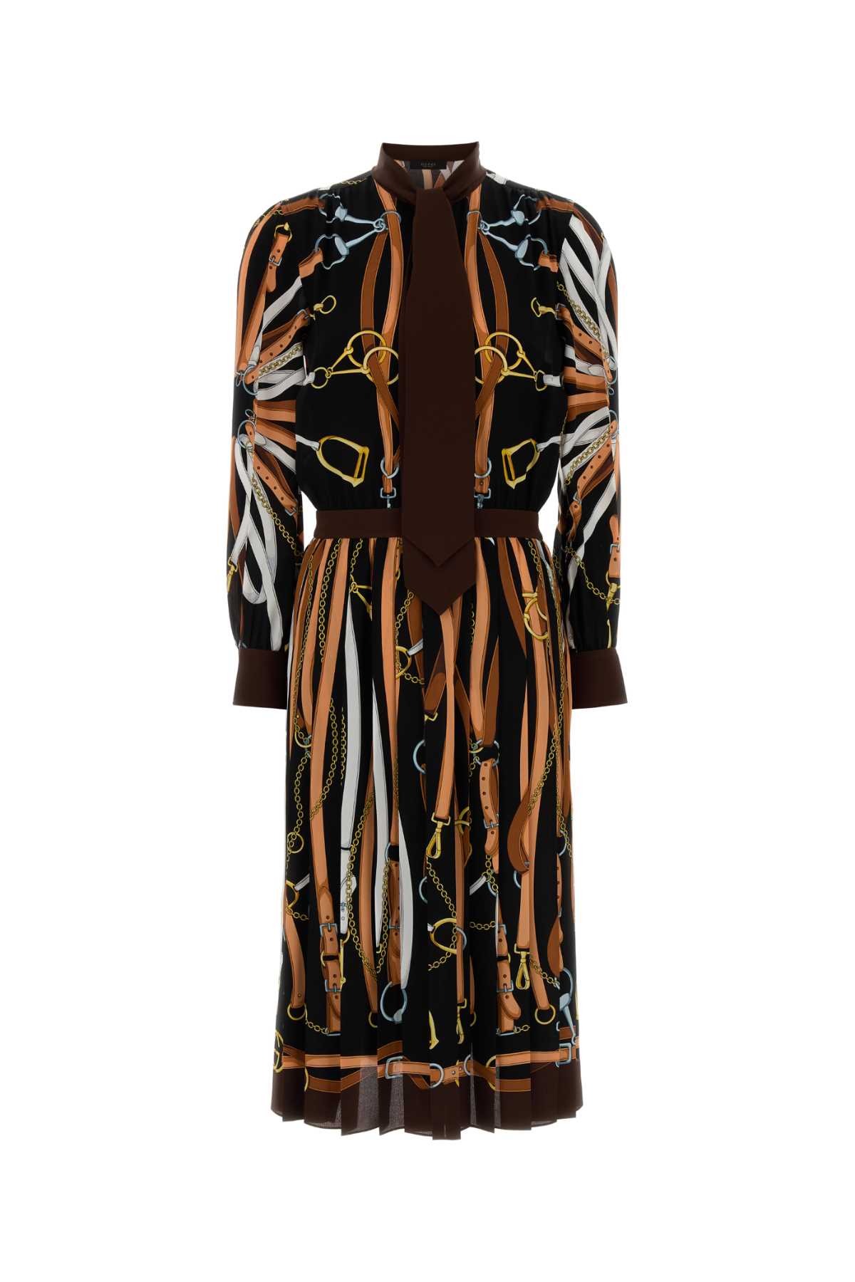Gucci Women Printed Silk Shirt Dress GUCCI