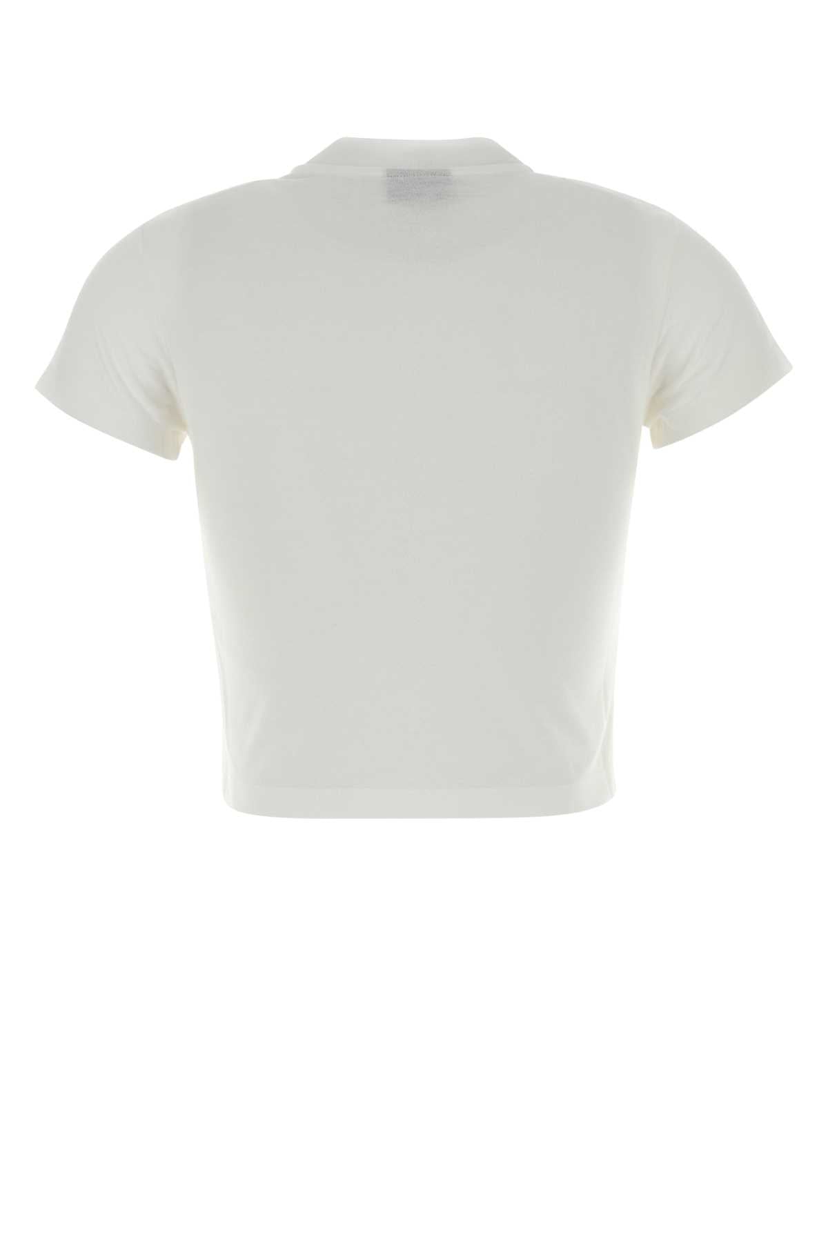 Gucci Women White Cotton Blend T-Shirt GUCCI