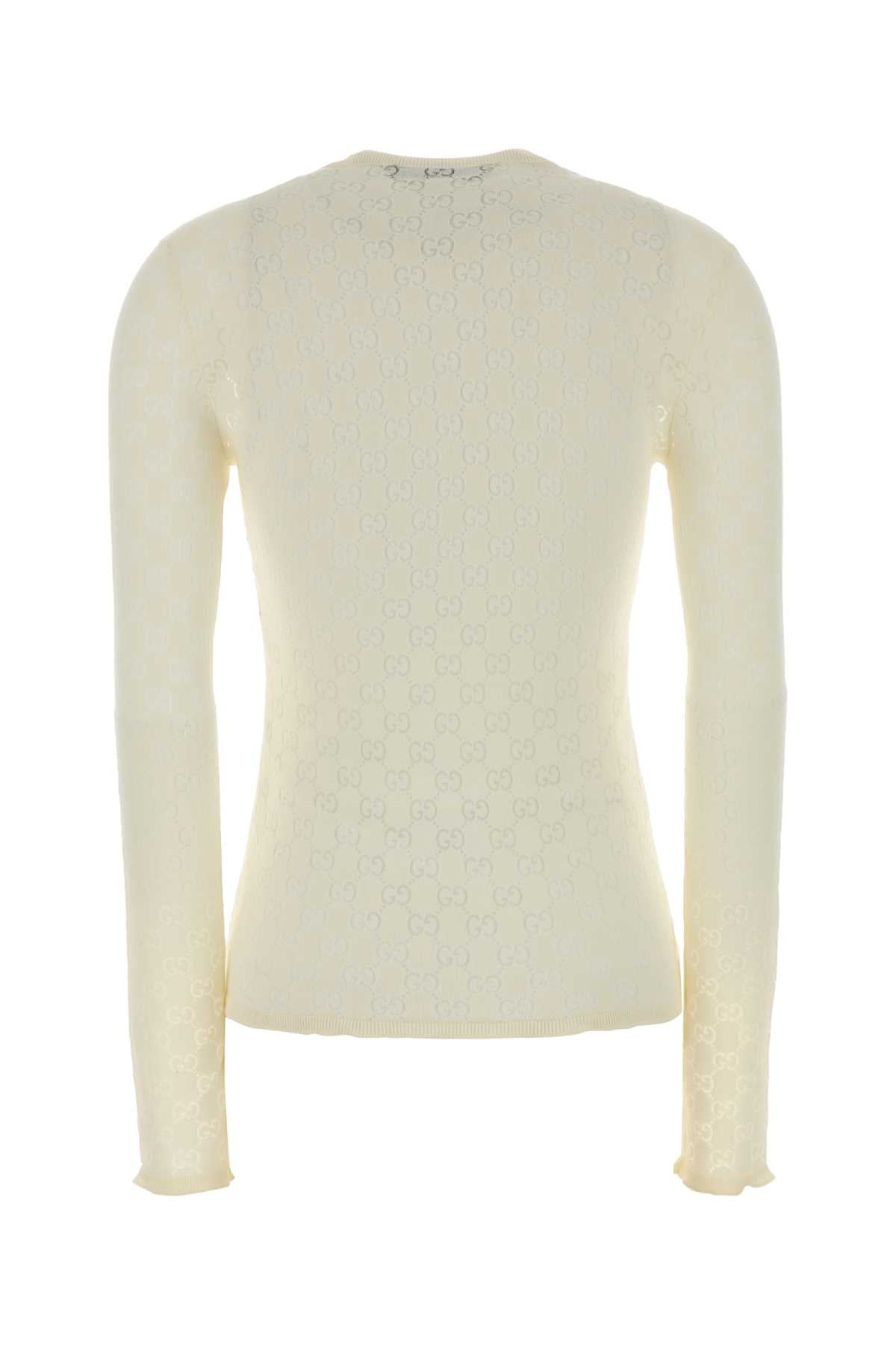 Gucci Women Ivory Gg Cotton Top GUCCI