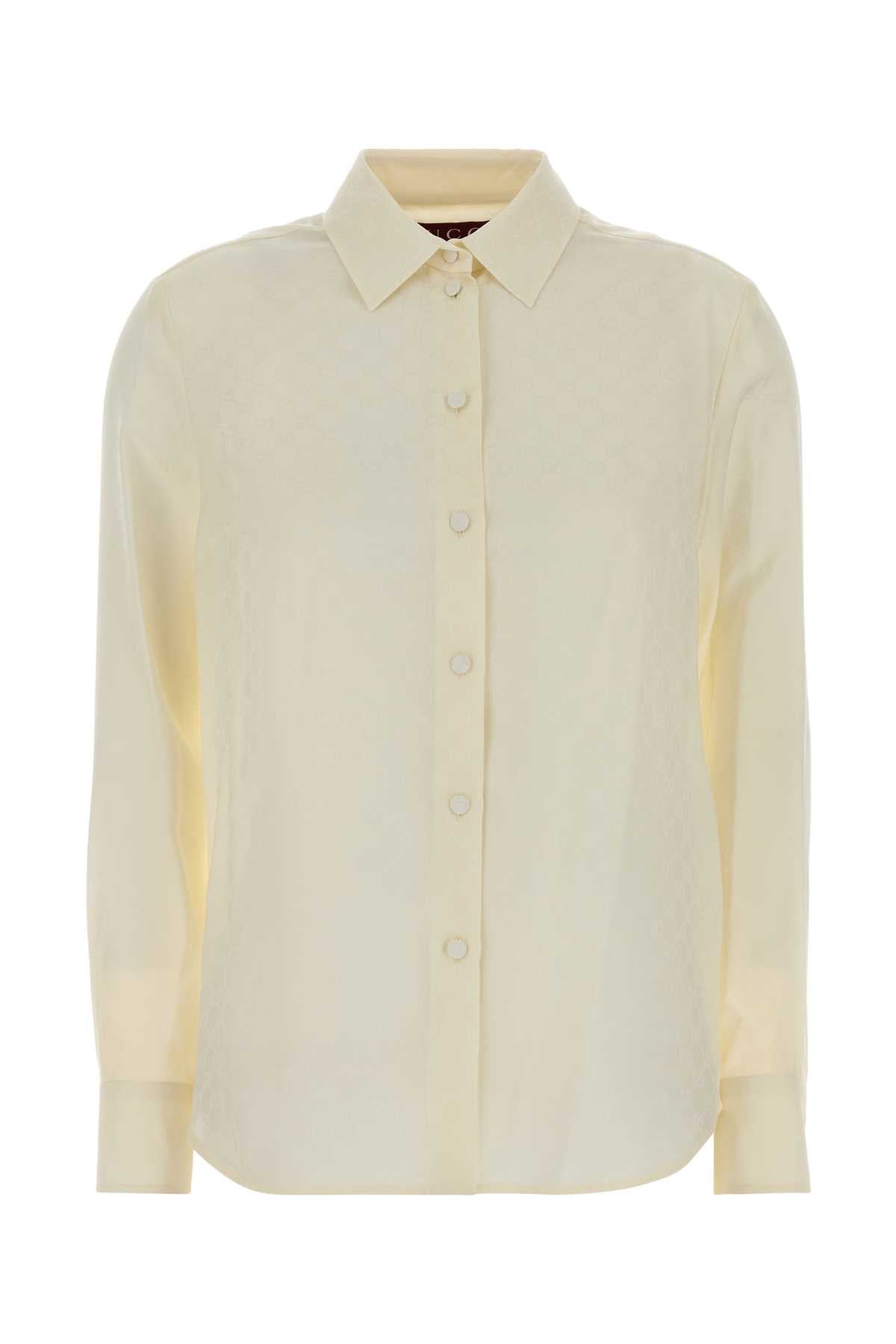 Gucci Women White Crepe Shirt GUCCI