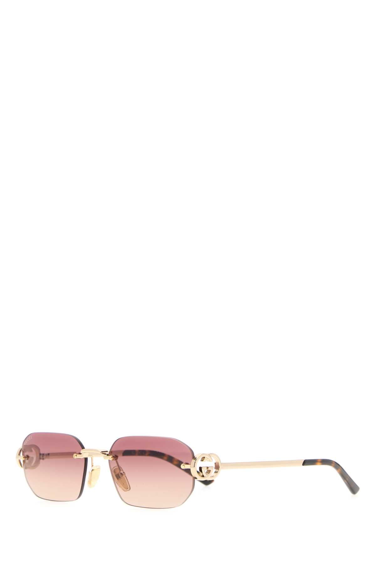 Gucci Women Gold Metal Sunglasses GUCCI