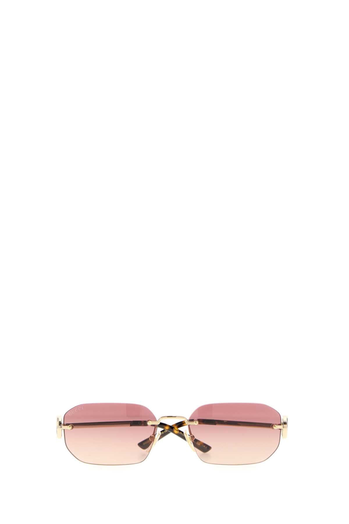 Gucci Women Gold Metal Sunglasses GUCCI